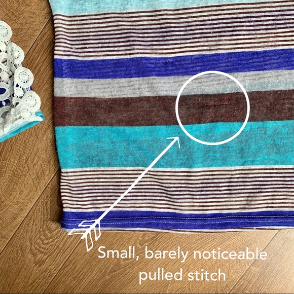 HYX Cool Colors Striped Embellished-Sleeve Top - Picture 6 of 7